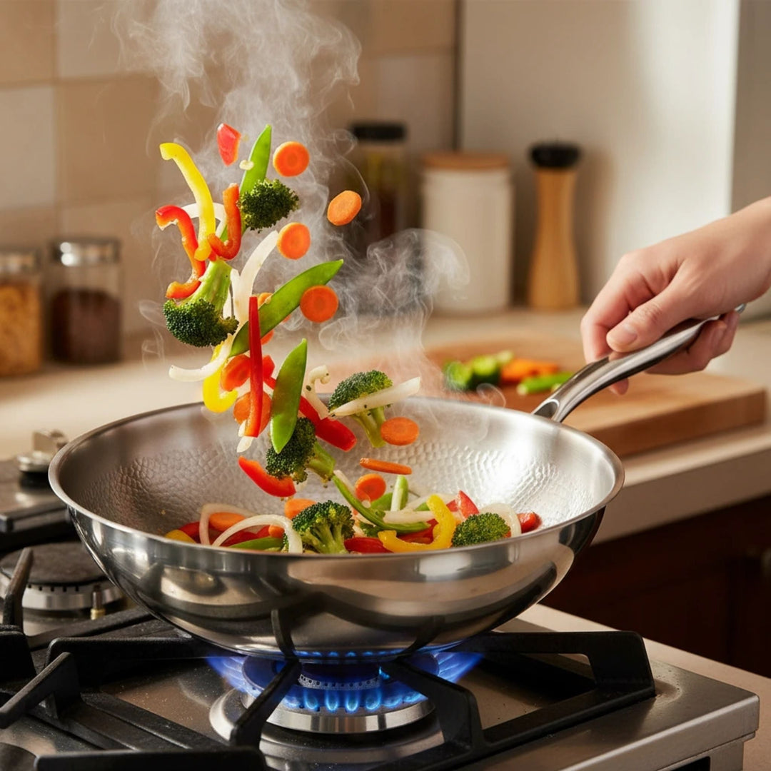 Titanium Wok & Fry Pan Bundle