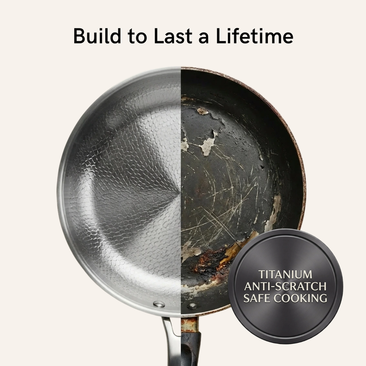Titanium Hammered Deep Pan